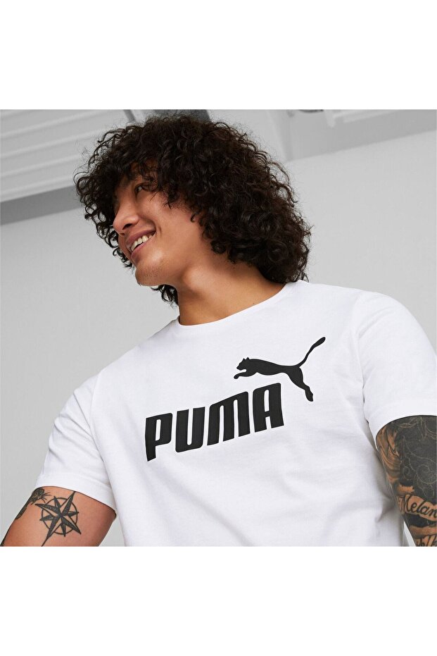Tričko Puma Essentials, Bílé, Pánské - 4