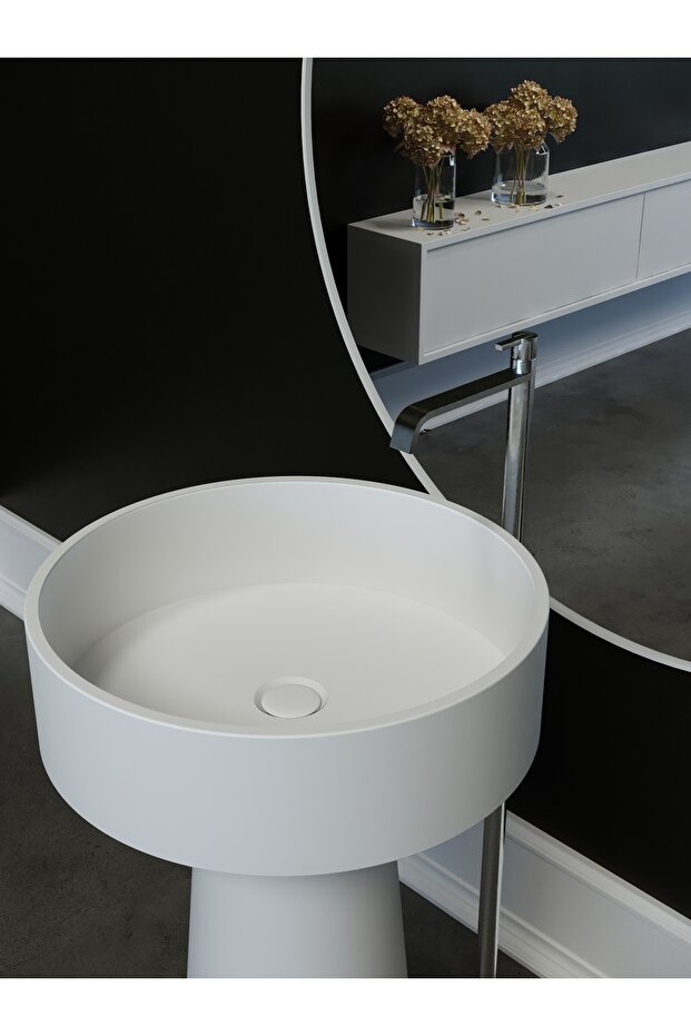 Monoblok Akrilik-corian Solid Banyo Lavabosu - 4
