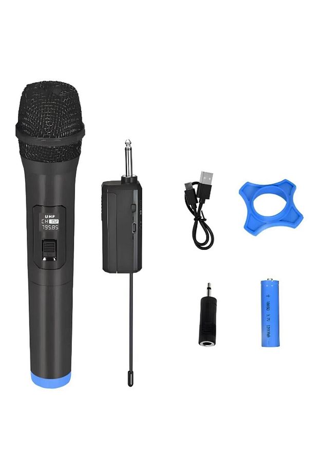 Kablosuz Mikrofon Düğün Alıcı Karaoke Cami Okul Otobüs Sunum Profesyonel El Mikrofonu V-102 - 2