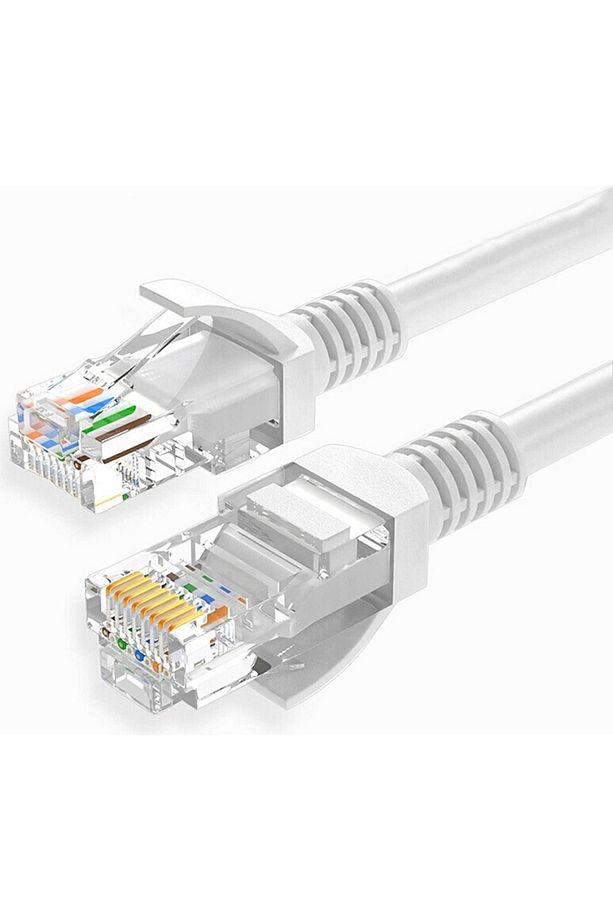 Cat6 Patch Kablo Fabrikasyon Internet Ethernet Modem Kablosu Rj45 Uçlu Jacklı Network Adsl 20 Metre - 6