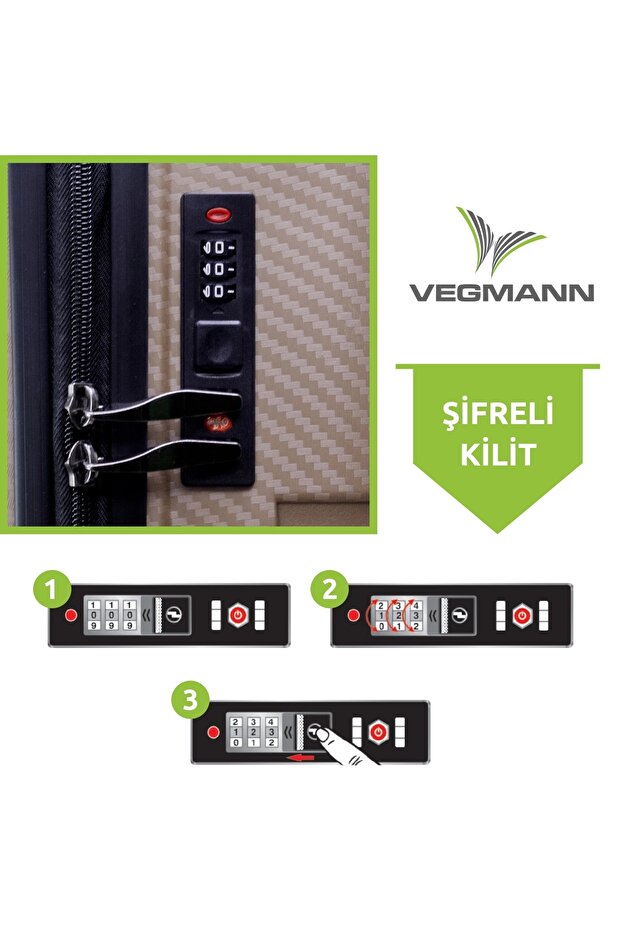 Polipropilen (PP) Atlas  3lü Valiz Seti - 4