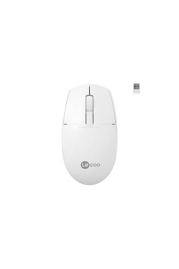 Ws204 Kablosuz 1200dpı Optik Mouse Beyaz Usb Alıcılı Ergonomik Tak Çalıştır Sessiz - 1