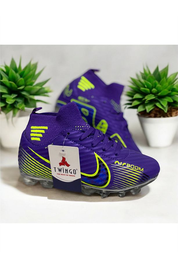 Çoraplı Krampon Futbol Ayakkabısı Çoçuk Krampon Halısaha Ayakkabı - 1