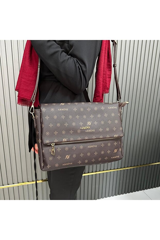 Bag Printed Brown Ar24106
