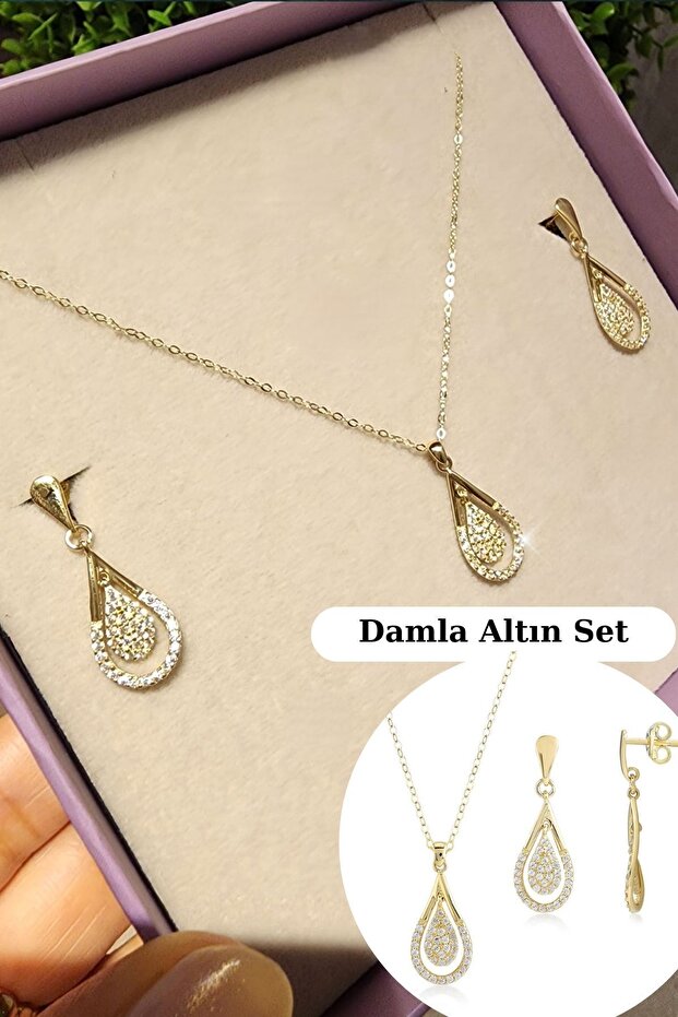 Damla Altın Set - 3
