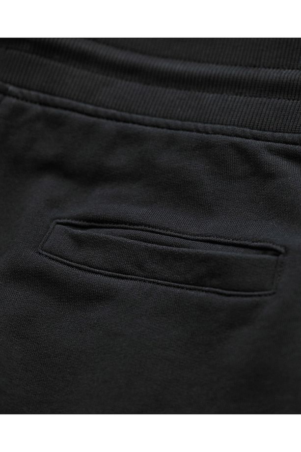 Erkek Siyah Regular Fit Logolu Eşofman Altı - 6