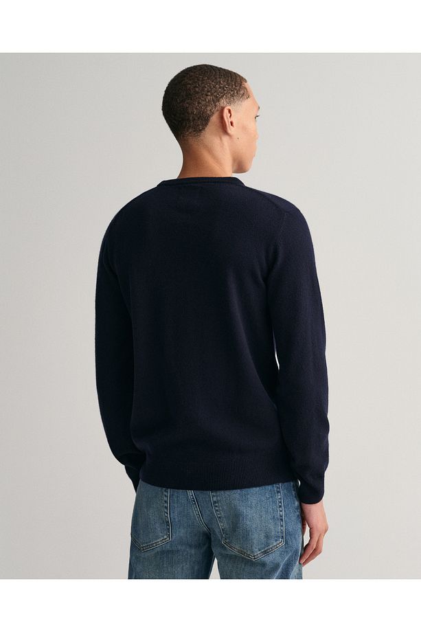 Erkek Lacivert Regular Fit Bisiklet Yaka Yün Kazak - 2