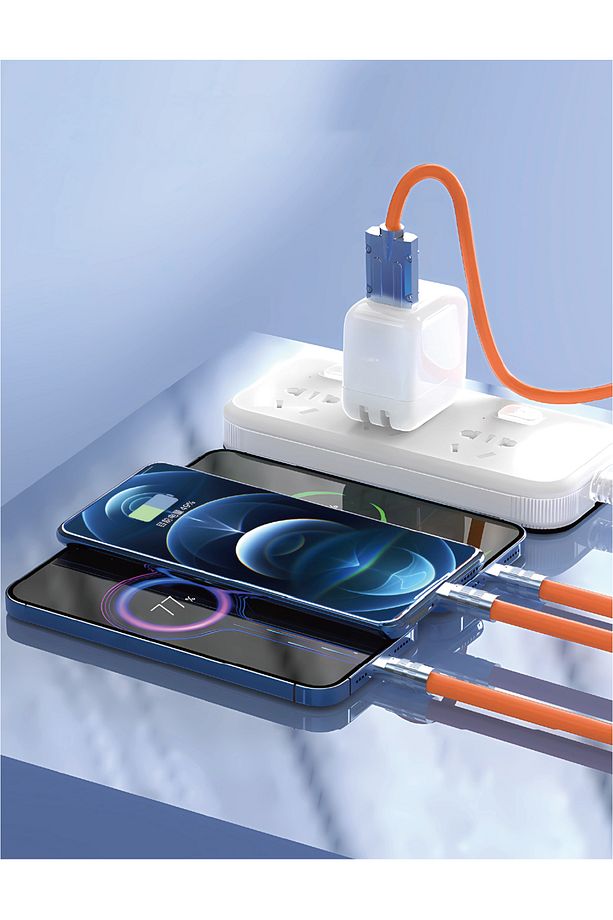 L24e - 120w Hızlı Şarj Kablosu Sağlam Metal Uçlu 3'lü ( Lightning / Micro Usb / Type-c Destekler ) - 3