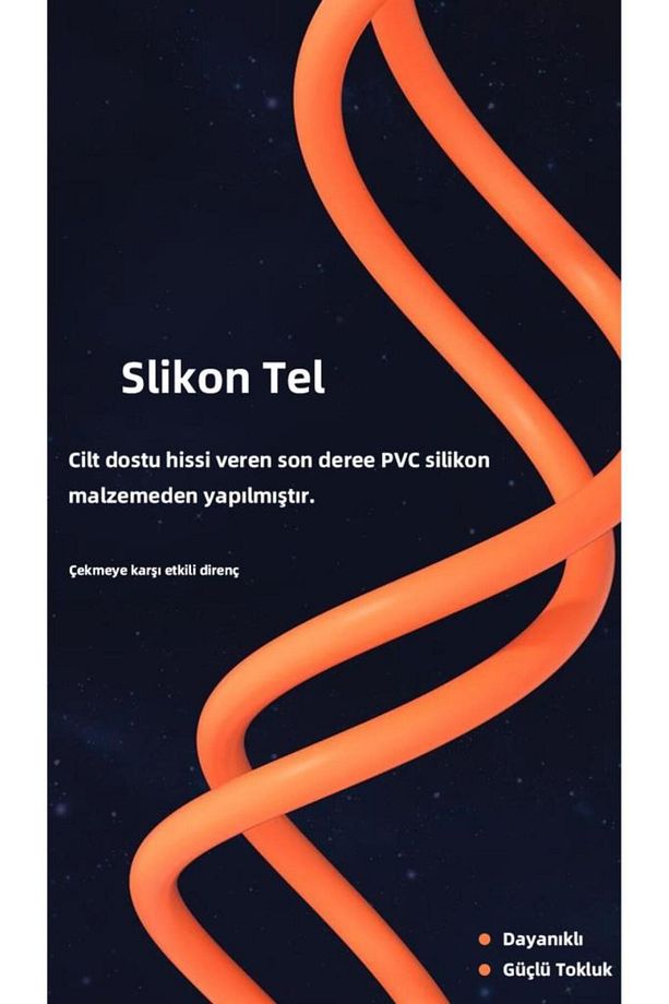 6A 120W 3 in 1 Usb to Type-C + Micro Usb + Lightning Hızlı Şarj Kablosu Silikon Kablo 1 Metre - 6