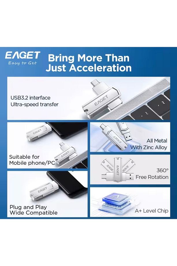 Cf30 512gb.type-c Ve Usb 3.2 Type-c Girişli Tüm Cihazlara Iphone 15/16 Serisine Uygun Yüksek Hızlı - 7