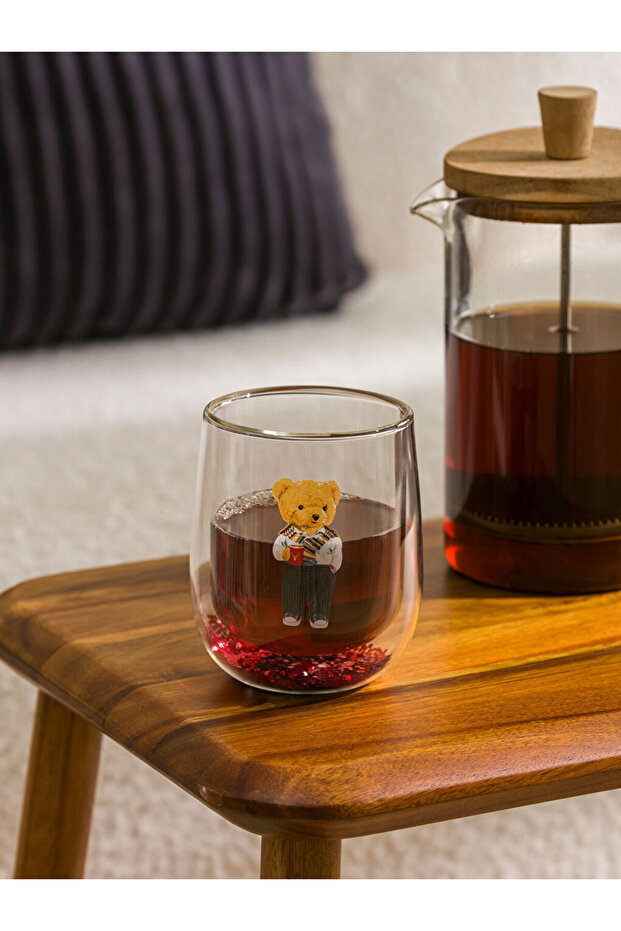 Timeless Store'dan Zamansız Öneriler | Ayı Teddy Baskılı Cam Bardak 300 ml - 2