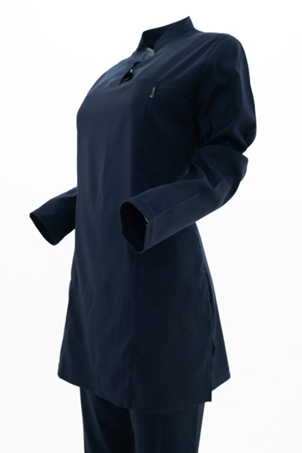 Lacivert Renk Tek Üst Uniforma Doktor/Hemsire Forması - 4