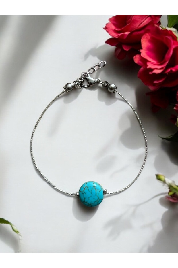 Steel Turquoise Bracelet
