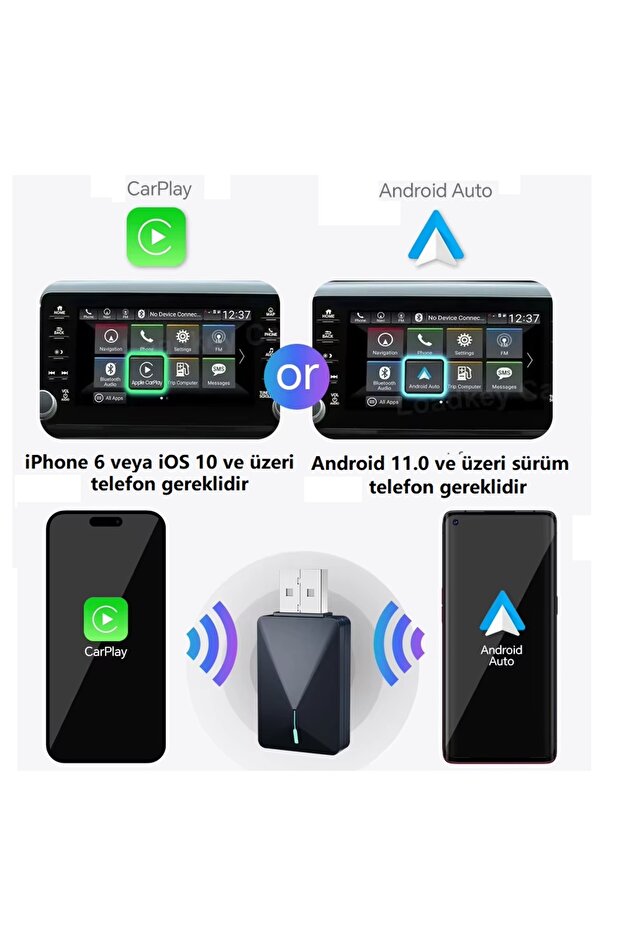 Kablosuz Android Auto/Car Play USB Dongle - 4