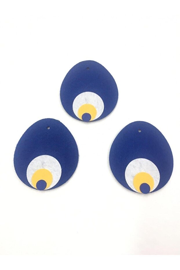 Evil Eye Bead Felt Ornament Set of 3