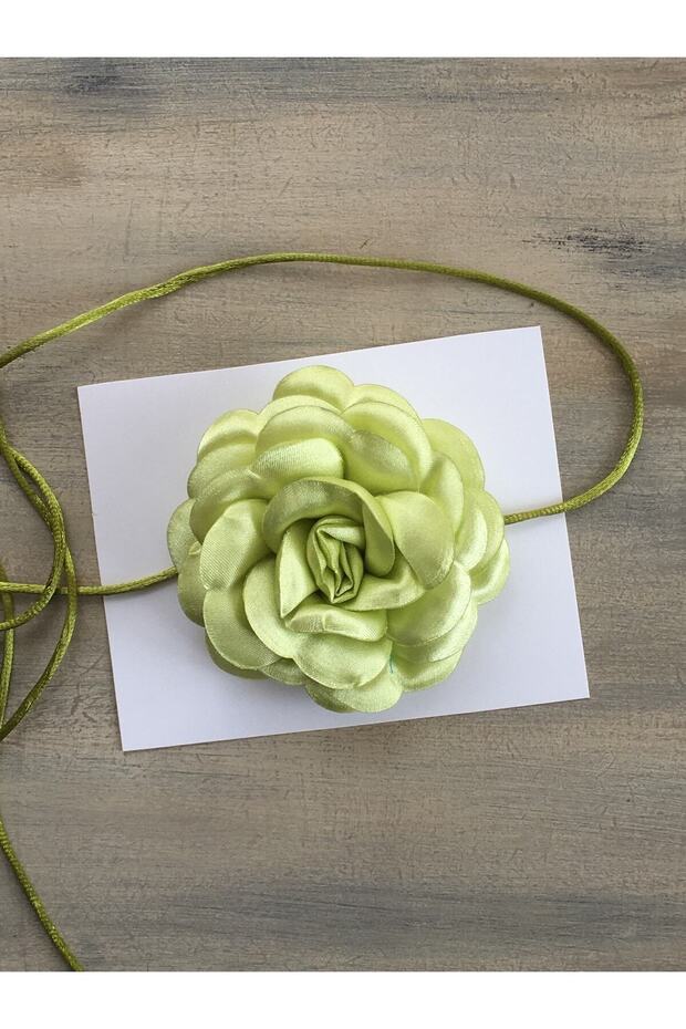 Necklace /choker Necklace/laced Satin Rose Necklace (LIGHT GREEN)