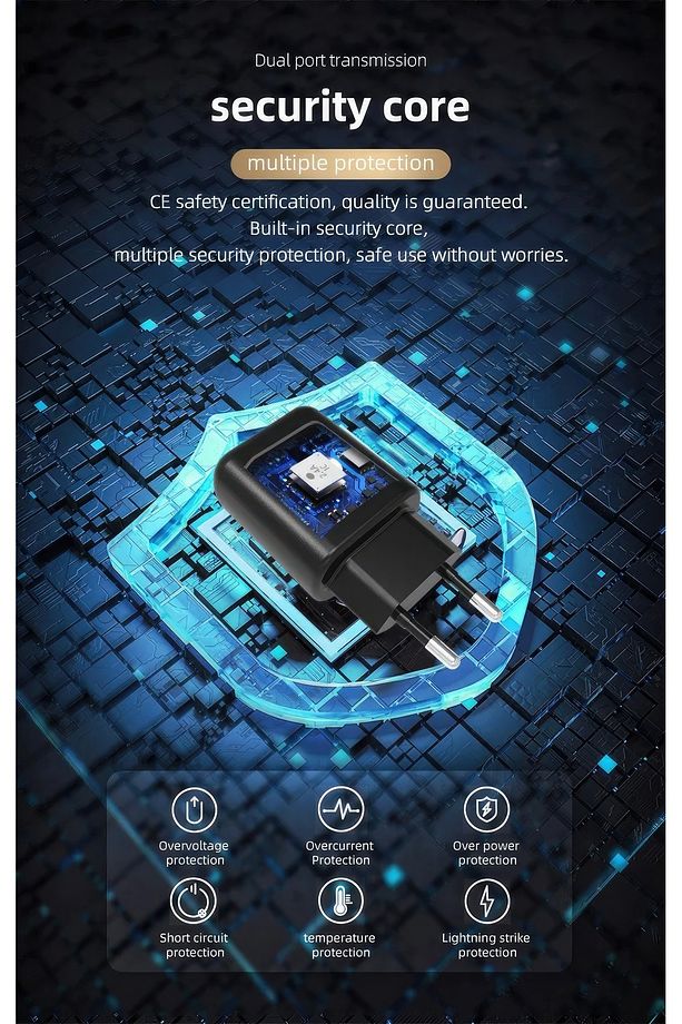 5v 2.4A Çift USB Çıkışlı Şarj Cihazı + 1mt lightning Kablo. Uyumlu - 3