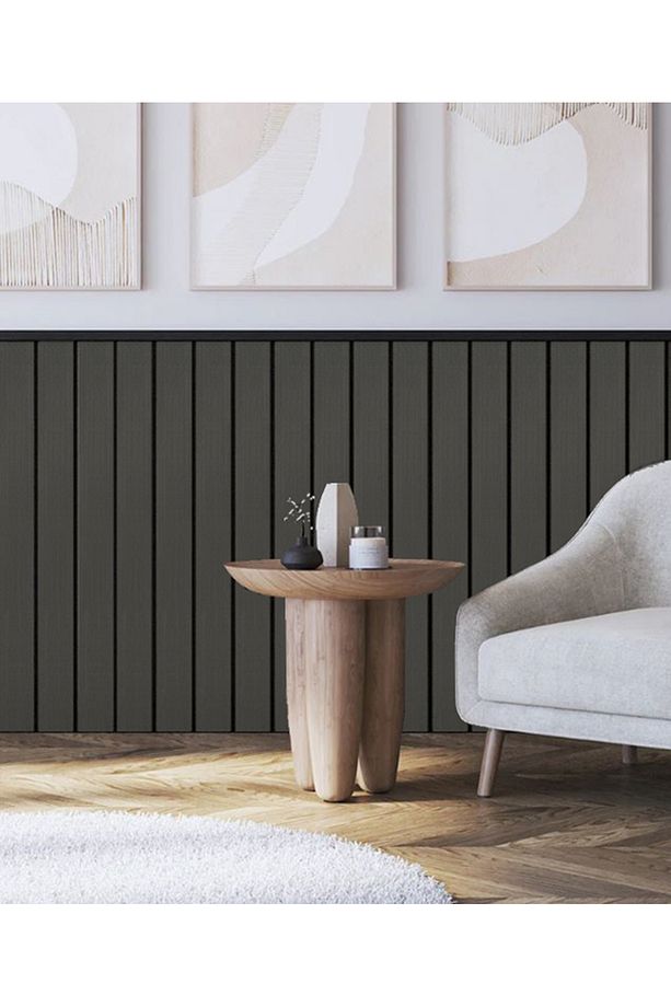 Dekoratif Duvar Paneli, 4mm Ham Mdf, Boyanabilir Duvar Çıtası (45CMX103CM) - 4