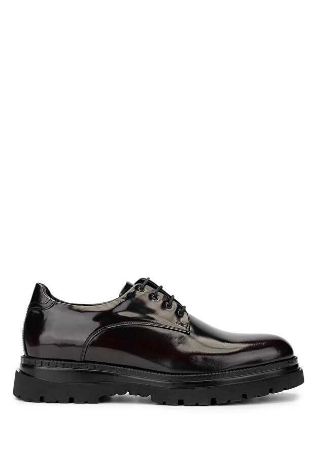 Men's Genuine Leather Claret Red Casual Shoes