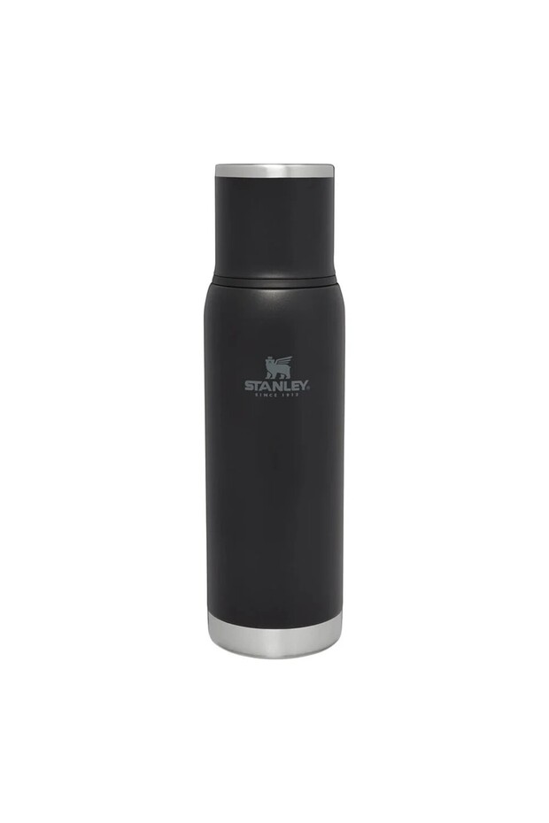 Stainless Steel Vacuum Adventure To-Go Thermos - 0.75 Lt - Black