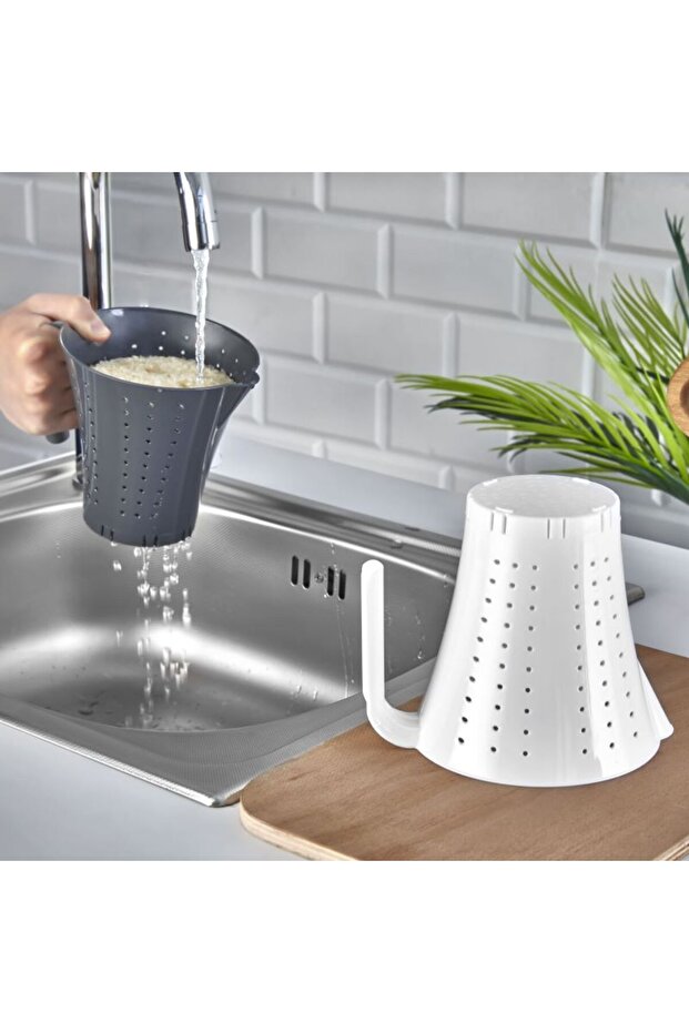 Practical Jug-Shaped Handle Brass Impulse Washing and Straining Tool