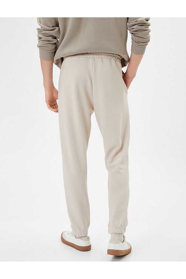 Jogger Eşofman Altı Basic Beli Bağcıklı Cepli - 4