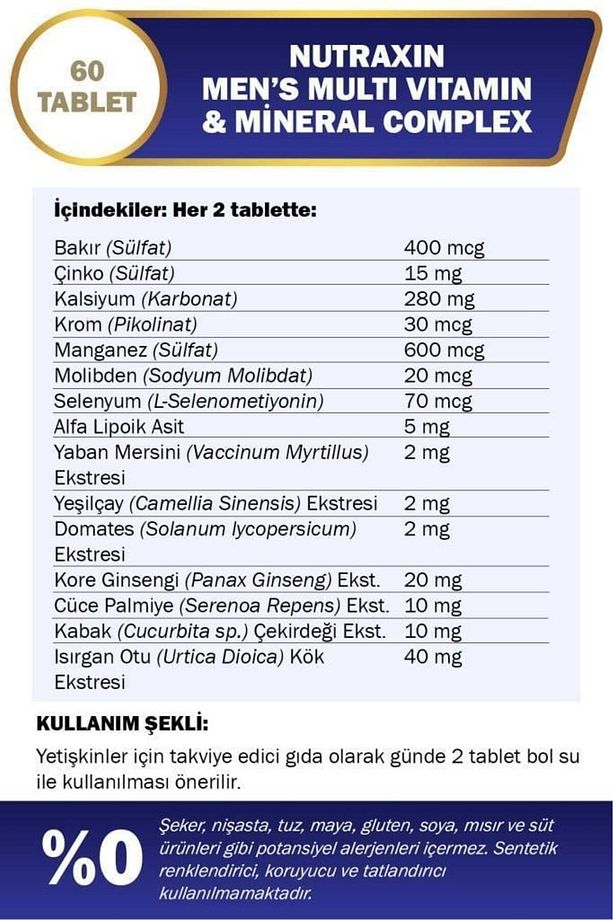 Erkek ve Kadınlar İçin Zaman Salınımlı İkili Multivitamin Seti 60 Tablet + 100ml Jel Hediye - 8
