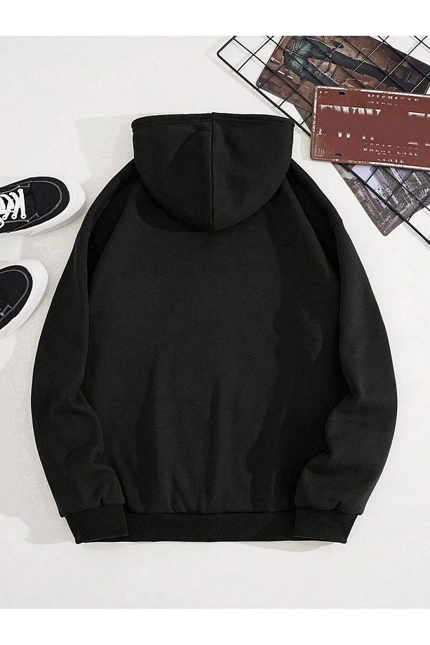 Bugs Bunny Baskılı Oversize Mevsimlik Kapüşonlu Fermuarlı Sweatshirt/Hırka - 2