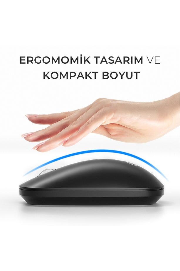 Ws214 Kablosuz 1200dpı 3 Tuşlu Sessiz Dizüstü, Pc, Mac Için, Usb Alıcı Ile Optik Mouse Turkuaz - 6