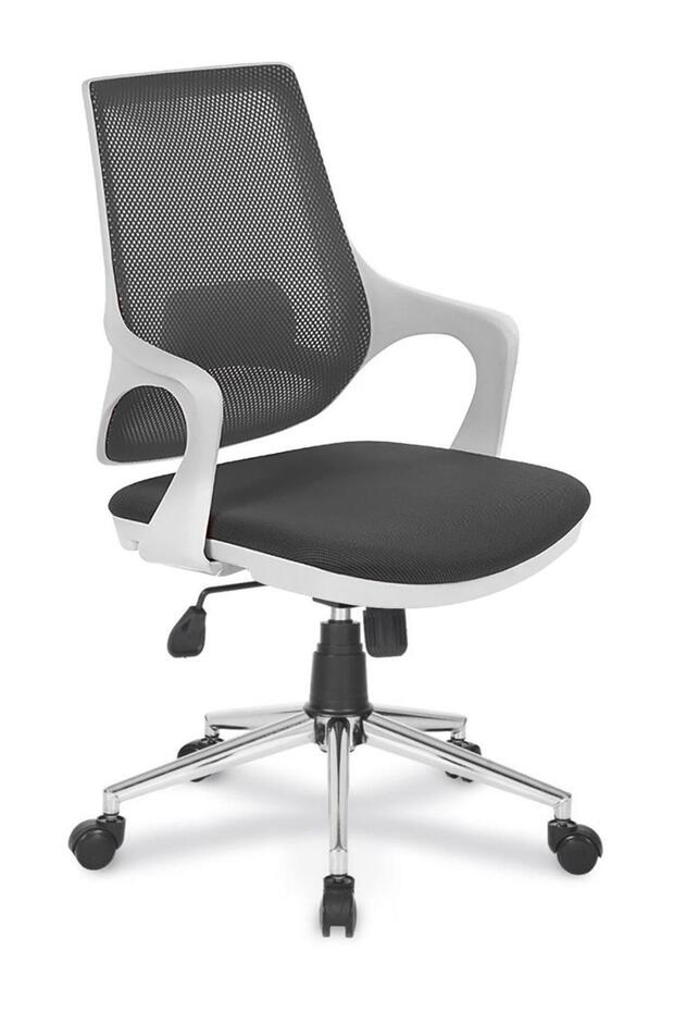 SUGAR BEYAZ ÇALIŞMA KOLTUĞU KROM YILDIZ AYAK TEK KOL MEKANİZMA - 1