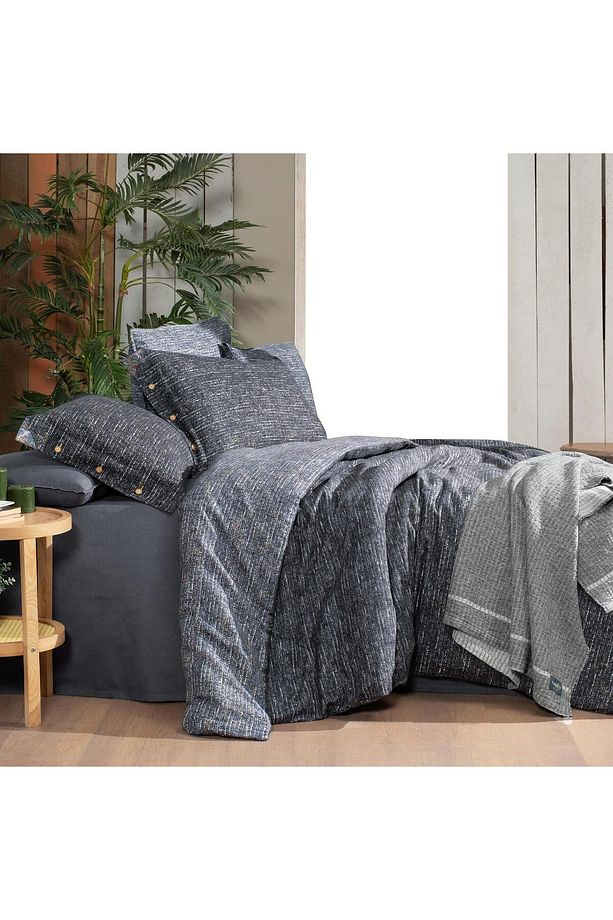 Glamis Tek Kişilik %100 Pamuk Flanel (Pazen) Nevresim Takımı Gri - 2