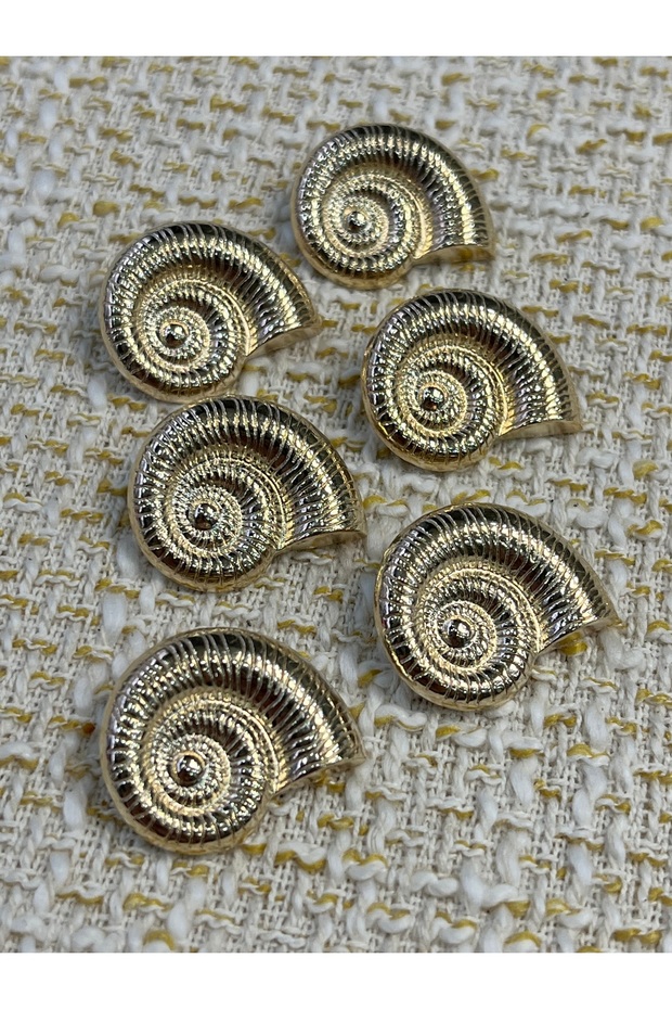 Snail Model Custom Design Gold Set of 3 Buttons - 2
