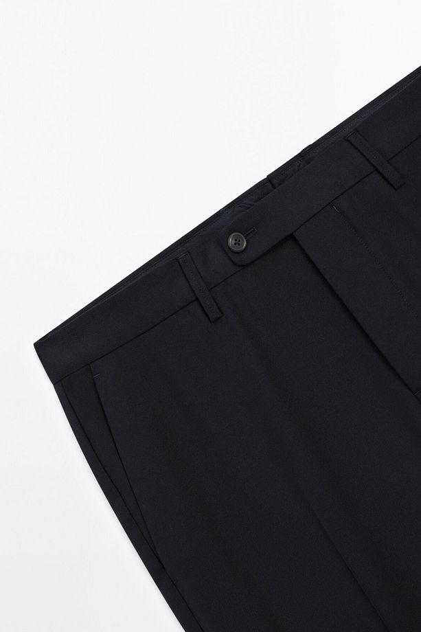 Yün karışımlı kumaş pantolon - 7