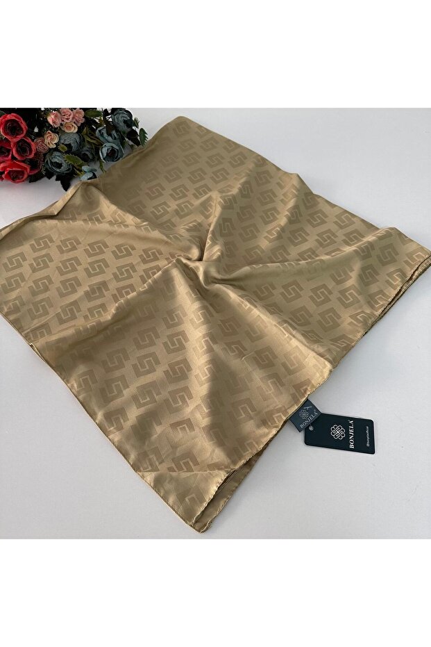 Luxury Pearl Jacquard Cotton Scarf Lemon Mildew Jpb0702