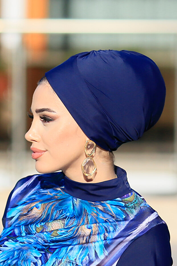 Çapraz Deniz Bone Lacivert - 5