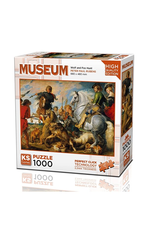 Wolf and Fox Hunt 1000 Piece Puzzle