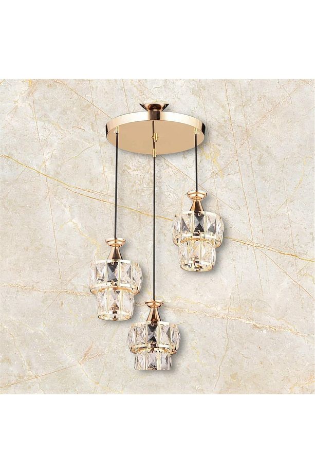 3LÜ SARI AVİZE LÜX - 1