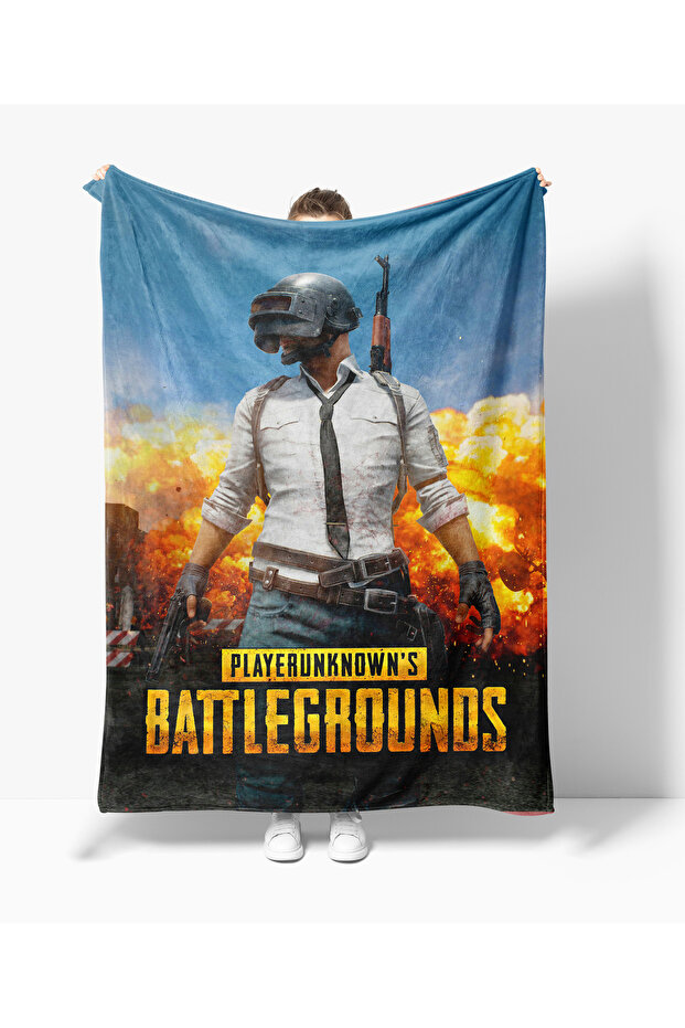 Pubg Patterned Printed Men's Fleece Tv Blanket