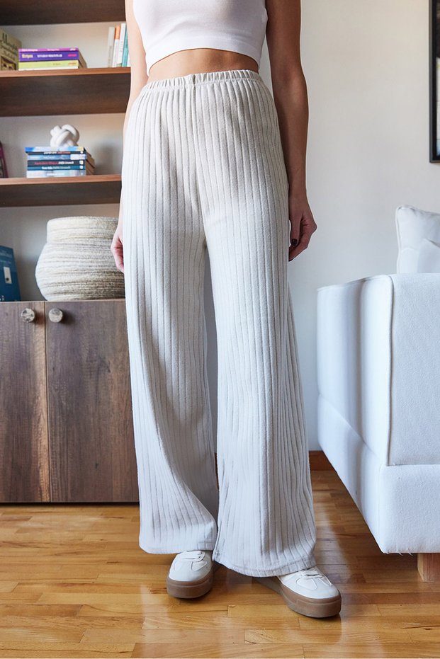 Women's Stone Waist Elastic Palazzo Trousers 0199 60261153