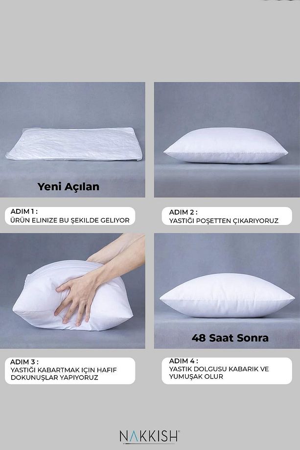 2 Adet Saten Kılıf Nano Jel Yastık - 4