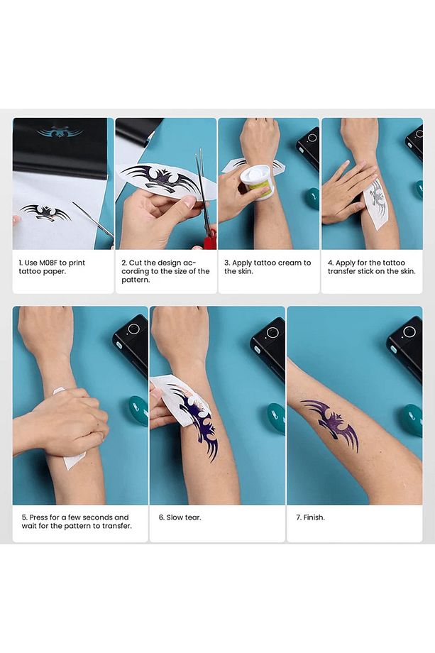 100 Adet Dövme Tattoo Transfer Kağıdı A4, M08f, Tp81/83/86/87/88 Için - 5