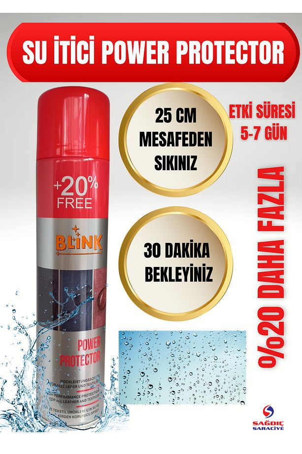 Su Itici Su Geçirmezlik Ve Yağmur Kaydırıcı Önleyici Sprey Power Protector 300 ml - 1