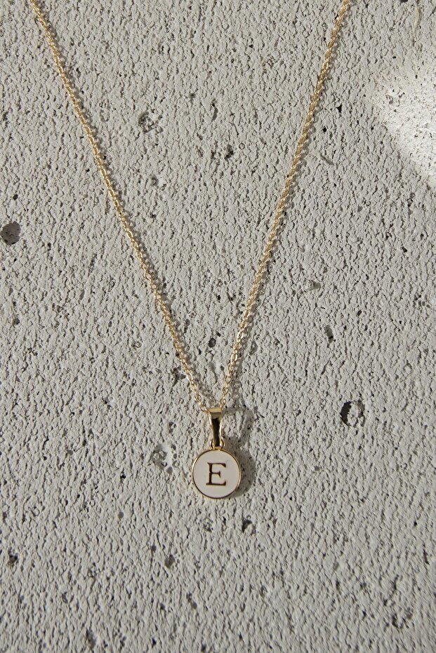 Gold Mineli Harf Kolye - 3