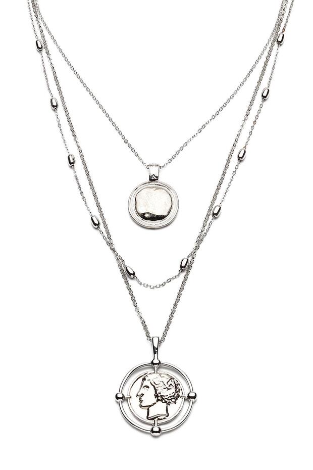 Madalyon Figürlü Çoklu Kolye - 4