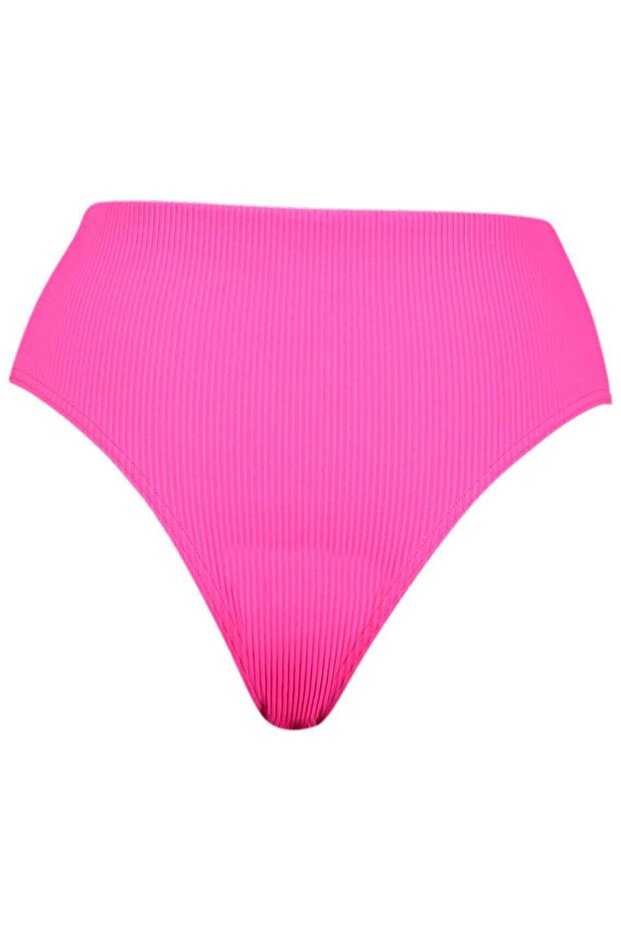 Slips Puma Swim Dámske rebrované nohavičky s vysokým pásom, ružové, dámske - 1