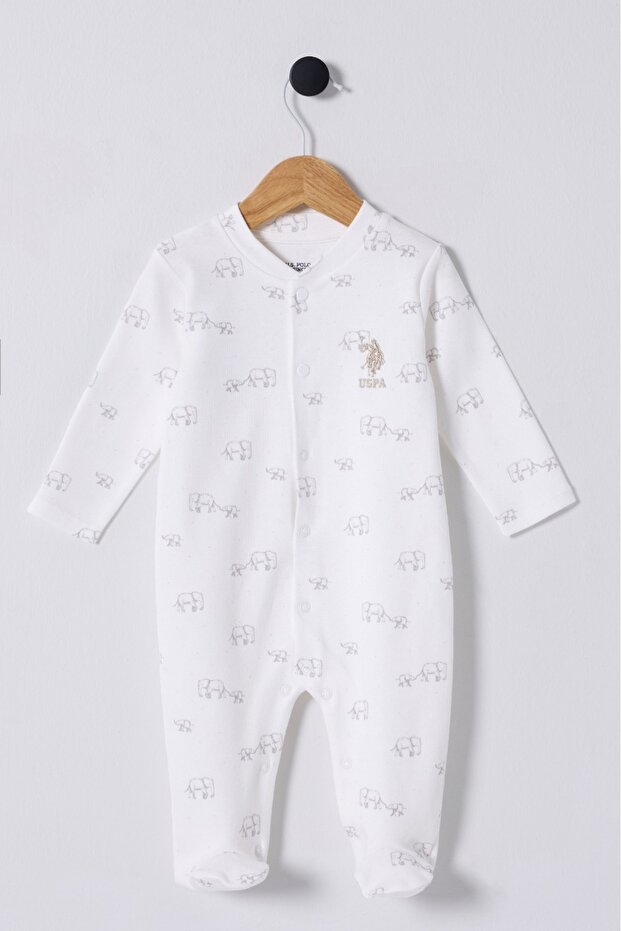 Baby Boy Elephant Print Jumpsuit