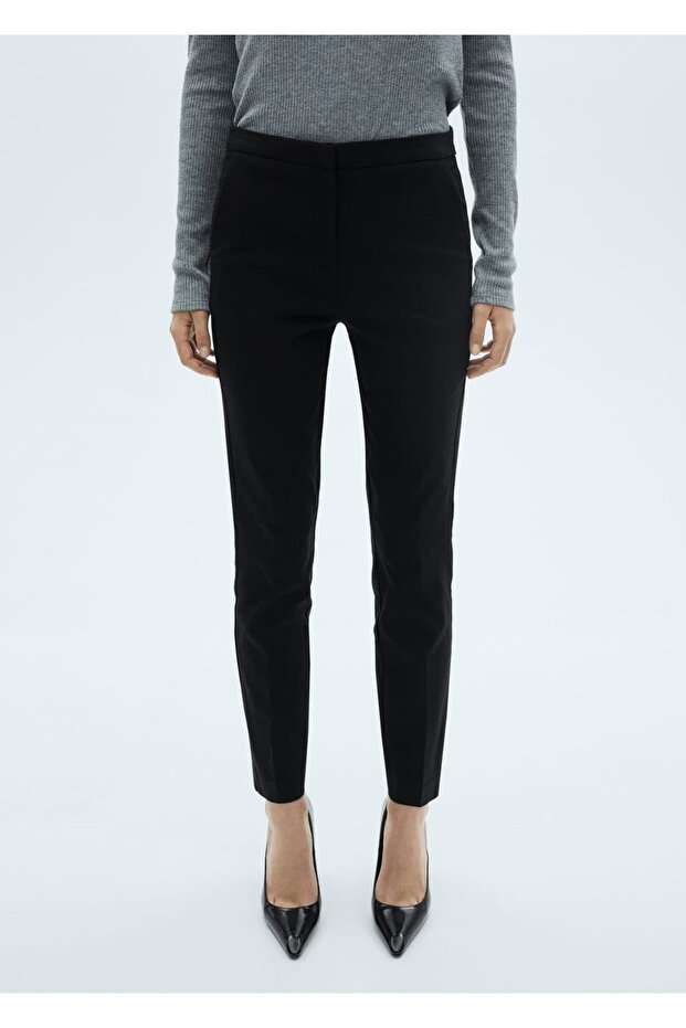 Dar kesim kısa paçalı pantolon - 1