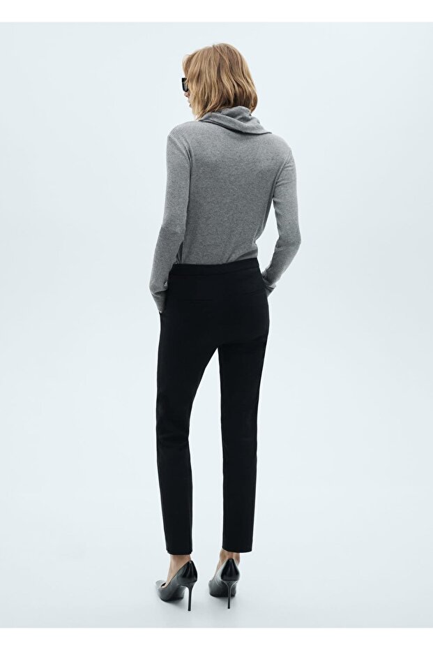 Dar kesim kısa paçalı pantolon - 4