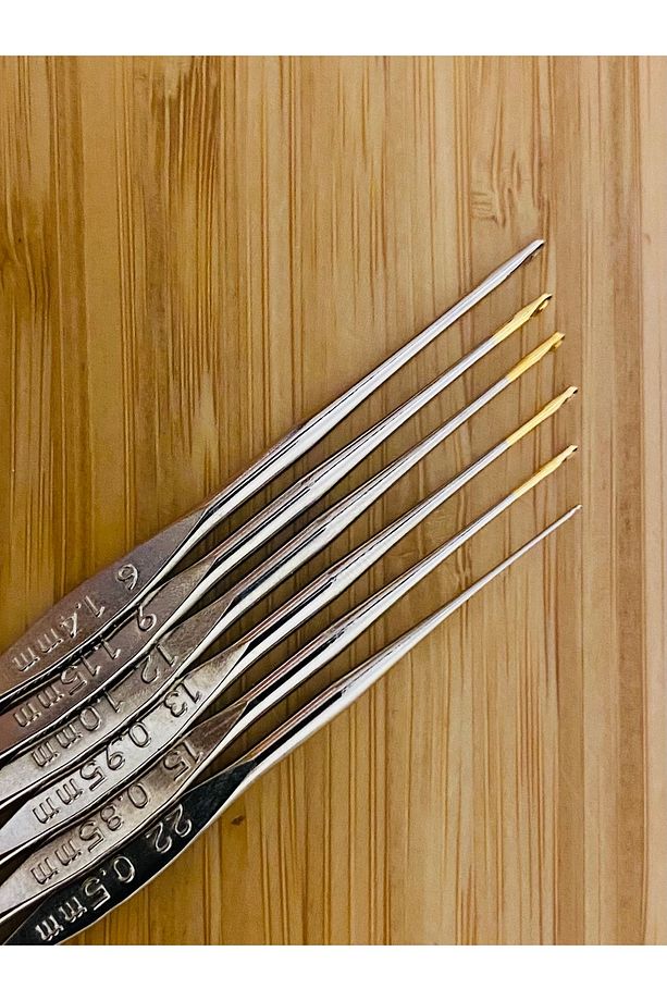 Metal Oya, Dantel ve Örgü Tığ Seti. 12cm. No: 6-9-12-13-15-22. 6 Adet. - 3
