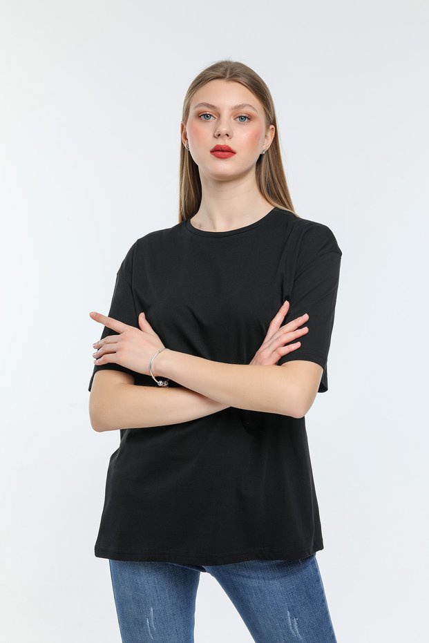 Süperlife Women's Crew Neck Oversize Fit T-Shirt Spr21Yk30